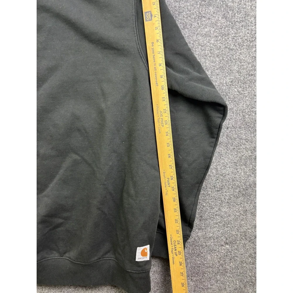 Carhartt Sweatshirt Mens XL Black Loose Fit Crewneck Aquor Water Systems K124‎